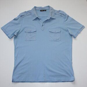 Mexx Men's Slim Fit Blue Polo Shirt with Front Pockets size L